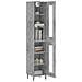 Credenza Grigio Cemento 34,5x34x180 Cm In Legno Multistrato - Foto miniatura 3