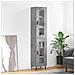 Credenza Grigio Cemento 34,5x34x180 Cm In Legno Multistrato - Foto miniatura 1