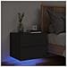 Comodino A Parete Con Luci Led Nero - Foto miniatura 1