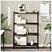 Libreria A 4 Ripiani Rovere Fumo 80x30x120 Cm Legno Multistrato - Foto miniatura 1
