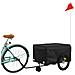 Rimorchio Da Bici Nero 45 Kg In Ferro - Foto miniatura 5