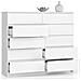 Cassettiera K140, 10 cassetti, 138x40x121 cm, Colore Bianco - Foto miniatura 2