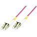 Fib440450p Cavo A Fibre Ottiche 50 M Lc St Om4 Rosa (lc /upc-lc /upc 50m Om4 - Mm Duplex Lszh Od: 2mm, 0.3db - Foto miniatura 2
