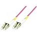 Fib440450p Cavo A Fibre Ottiche 50 M Lc St Om4 Rosa (lc /upc-lc /upc 50m Om4 - Mm Duplex Lszh Od: 2mm, 0.3db - Foto miniatura 1