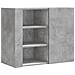 Armadietto A Muro Grigio Cemento 75x35x60 Cm In Truciolato - Foto miniatura 2