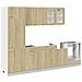Set Mobili da Cucina 8pz “Lyon” Rovere Sonoma in Truciolato - Foto miniatura 1