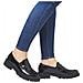 Black Elegant Closed Ladies Shoes Mocassino Pelle Scarpe Donna Nero Eu 38, D8602-00 - Foto miniatura 2