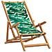 Sedia da Spiaggia Pieghevole Foglie Legno Eucalipto e Tessuto - Foto miniatura 1