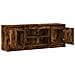 Mobile Porta TV con LED Rovere Fumo 139,5x34x50cm in Truciolato - Foto miniatura 5