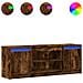 Mobile Porta TV con LED Rovere Fumo 139,5x34x50cm in Truciolato - Foto miniatura 1