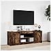 Mobile Porta TV con LED Rovere Fumo 139,5x34x50cm in Truciolato - Foto miniatura 10