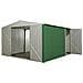 Box Garage Lamiera Zincata Casetta Giardino Acciaio 360x430cm X H2.10m - 185kg - 15,48mq - Verde - Foto miniatura 5
