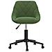 Sedia Da Ufficio Girevole Verde Scuro In Velluto - Foto miniatura 2