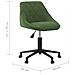 Sedia Da Ufficio Girevole Verde Scuro In Velluto - Foto miniatura 7