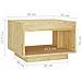 Lusso Casadino -  Tavolino Da Salotto 50x50x33,5 Cm In Legno Massello Di Pino - Foto miniatura 6
