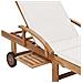 Lusso Casadino -  Lettini Prendisole Con Cuscini 2 Pz In Legno Di Teak Crema - Foto miniatura 8
