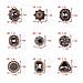 Forniture Artigianali Fai Da Te Pendenti Antichi Placcati In Oro Kc 10 Pezzi   C - Foto miniatura 2