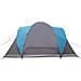 Tenda da Campeggio a Cupola per 4 Persone Blu Impermeabile - Foto miniatura 8