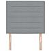 Testiera Design Linee Grigio Chiaro 80 cm Tessuto - Foto miniatura 4