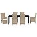 Set da Pranzo da Giardino 7 Pezzi con Cuscini Beige Rattan Polimerico - Foto miniatura 7