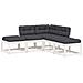 Set Divani Giardino 5pz con Cuscini Bianco Legno Massello Pino - Foto miniatura 1