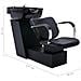 Poltrona E Lavatesta Per Shampoo Nero 137x59x82cm Similpelle - Foto miniatura 8