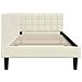 Cornice del letto ad angolo Crema 90 cm x 190 cm Velluto - Foto miniatura 7