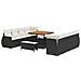 Set Divano da Giardino 11 pcs Nero Poly Rattan - Foto miniatura 1