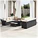 Set Divano da Giardino 11 pcs Nero Poly Rattan - Foto miniatura 2