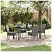 Set da Pranzo per Giardino 5 pcs Grigio Poly Rattan - Foto miniatura 2