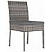 Set da Pranzo per Giardino 5 pcs Grigio Poly Rattan - Foto miniatura 6