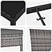 Set da Pranzo per Giardino 5 pcs Grigio Poly Rattan - Foto miniatura 9