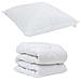 Set Coperta Invernale 2 pcs Bianco 155 x 200 cm Microfibra - Foto miniatura 1