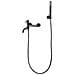 Imex Miscelatore Vasca-doccia Nero Canna Di Fucile In Ottone Con Tubo Flessibile Pvc 180 Cm Supporto Doccia Abs Maniglia Rotonda Cartuccia Ceramica Ø35 Mm Finitura Pvd Black Gun Metal - Modello Im - Foto miniatura 2