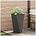 Fioriera Nero 40 x 40 x 75 cm Acciaio - Foto miniatura 2