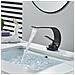 Rubinetto per lavabo da bagno, Blackswan, tipo M247, modello Waves nero opaco, misura 20 cm - Foto miniatura 2