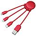 Cavo 4-in-1 Usb-a / Micro-usb / Usb-c / Lightning Design Octopus, Rosso - Foto miniatura 5