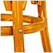 Sgabello In Legno E Seduta In Rattan Marrone D40x45h - Foto miniatura 4