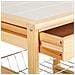 Carrello Da Cucina In Legno Di Pino Marrone 47x37x85 - Foto miniatura 3