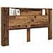 Testata con Mobile e LED Legno vecchio 180 x 16,5 x 103,5 cm - Foto miniatura 3