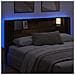 Testata con Mobile e LED Legno vecchio 180 x 16,5 x 103,5 cm - Foto miniatura 4