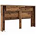 Testata con Mobile e LED Legno vecchio 180 x 16,5 x 103,5 cm - Foto miniatura 7
