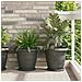 Vaso Rotondo per Fiori 6 pcs Nero Ø 26 x 21.5 cm Plastica - Foto miniatura 2