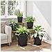 Vaso Rotondo per Fiori 6 pcs Nero Ø 26 x 21.5 cm Plastica - Foto miniatura 4