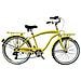 Bici Alluminio Da Uomo Misura 26 City Bike Bicicletta Beach Cruiser Stile Americano Cambio 7v Completa Di Accessori Luci A Led - 46 Giallo Zolfo - Foto miniatura 1