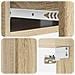 Tavolino da Parete Laterale Rovere Sonoma 59 x 34,5 x 17 cm - Foto miniatura 7