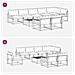 Set di divani da esterno 9 pcs Bianco e Nero 79 x 79 x 37 cm - Foto miniatura 9