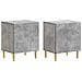 Comodino 2 pcs Grigio Cemento 43 x 34,5 x 50 cm - Foto miniatura 1