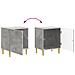 Comodino 2 pcs Grigio Cemento 43 x 34,5 x 50 cm - Foto miniatura 9