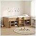 Struttura Letto Loft con Mobile 3 pz Rovere Artigianale - Foto miniatura 2